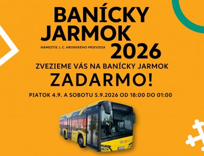 Z Baníckeho jarmoku 2026 sa odveziete bezpečne a zadarmo