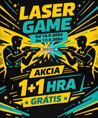 Laser Game akcia 1+1 hra grátis