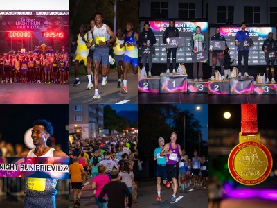 Brose Night Run Prievidza 2026 písal históriu: Majstrovstvá Slovenska aj najlepšie časy na 10 km na slovenskom území (foto)
