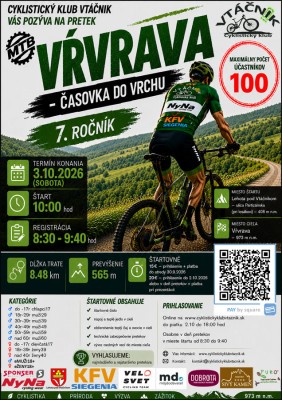 VŔVRAVA - časovka do vrchu 2026