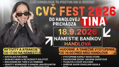 CVČ Fest 2026 - headlinerom bude slovenská speváčka TINA!