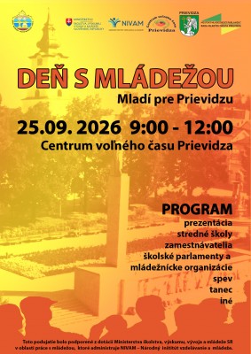 Deň s mládežou 2026 ukáže, čo mladí v Prievidzi robia a čo ich zaujíma