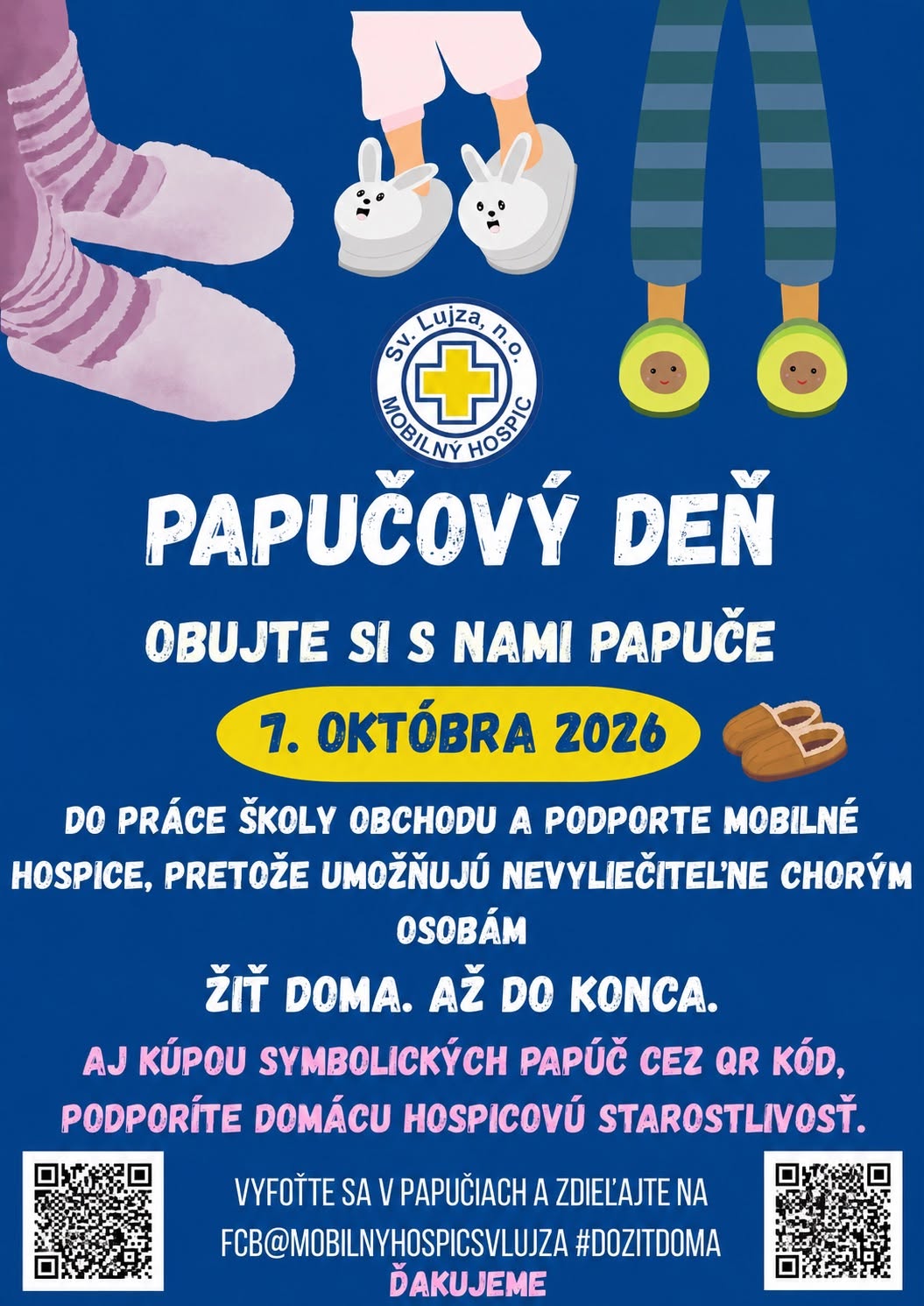 Papučový deň v Prievidzi upozorní na význam domácej hospicovej starostlivosti