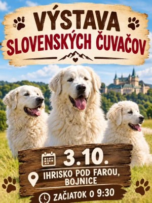 Výstava slovenských čuvačov v Bojniciach