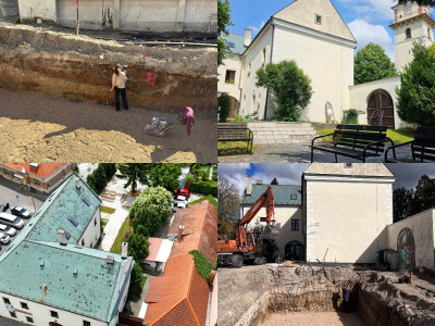 Foto: Pri obnove záhrady knižnice v Bojniciach odkryli stopy požiaru aj keramickú fajku. Pribudne tu 30 stromov