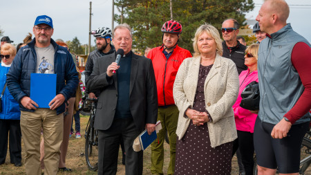FOTO: Otvorili cyklotrasu Partizánske – Chalmová, miestnou časťou Bystričian v okrese Prievidza. Cyklistom pribudlo vyše 10 kilometrov 12