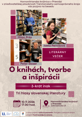 Šloser, Pernišová, Pršo – O knihách, tvorbe a inšpirácii 3-krát inak